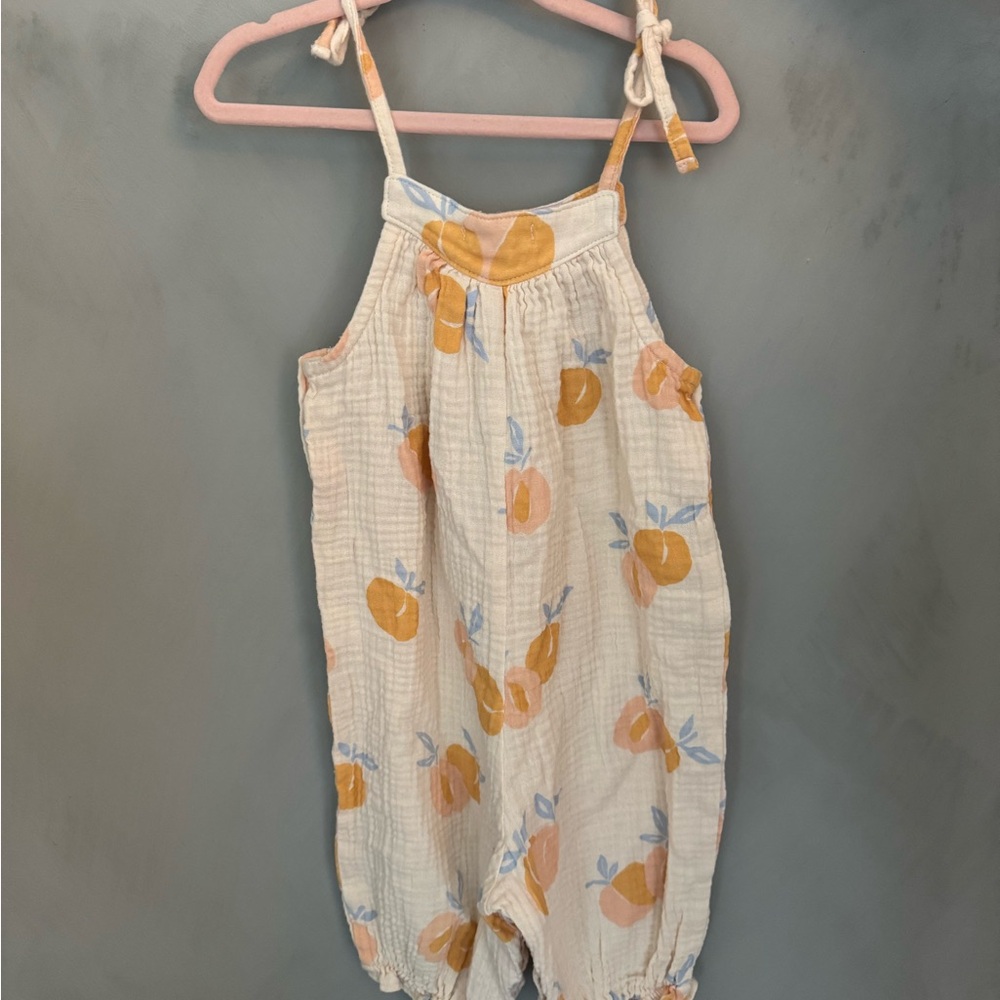 Wild Wawa Kid’s Peach Print Jumpsuit